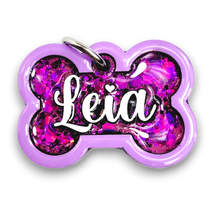 Load image into Gallery viewer, Lavender Tag with Candy Magenta Fill
