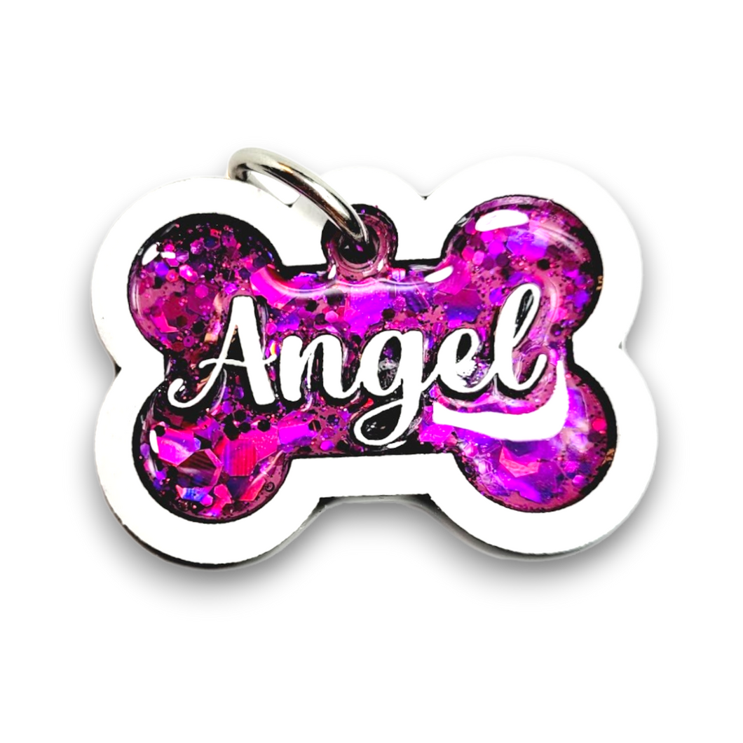 White Tag with Candy Magenta Fill