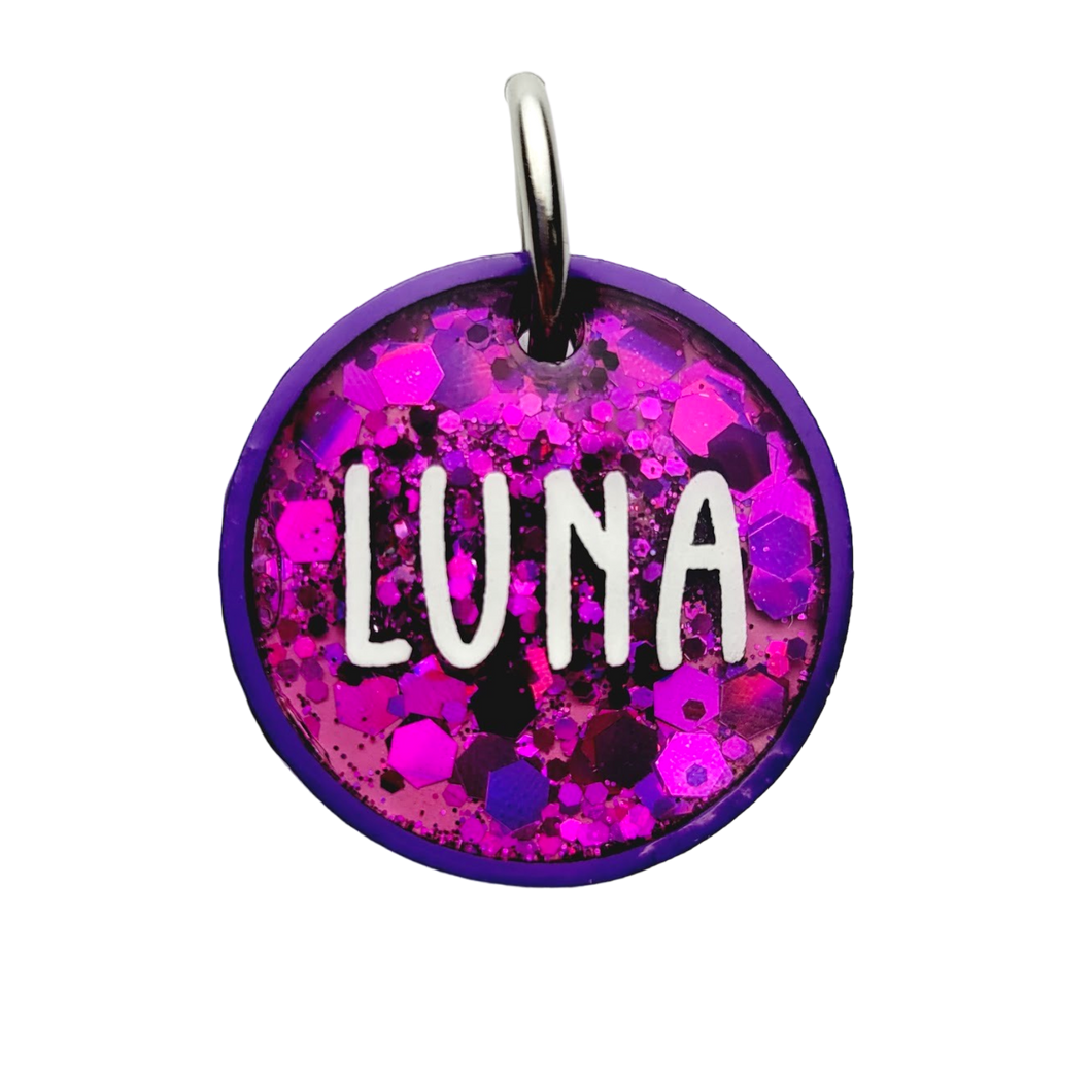 Purple Tag with Candy Magenta Fill