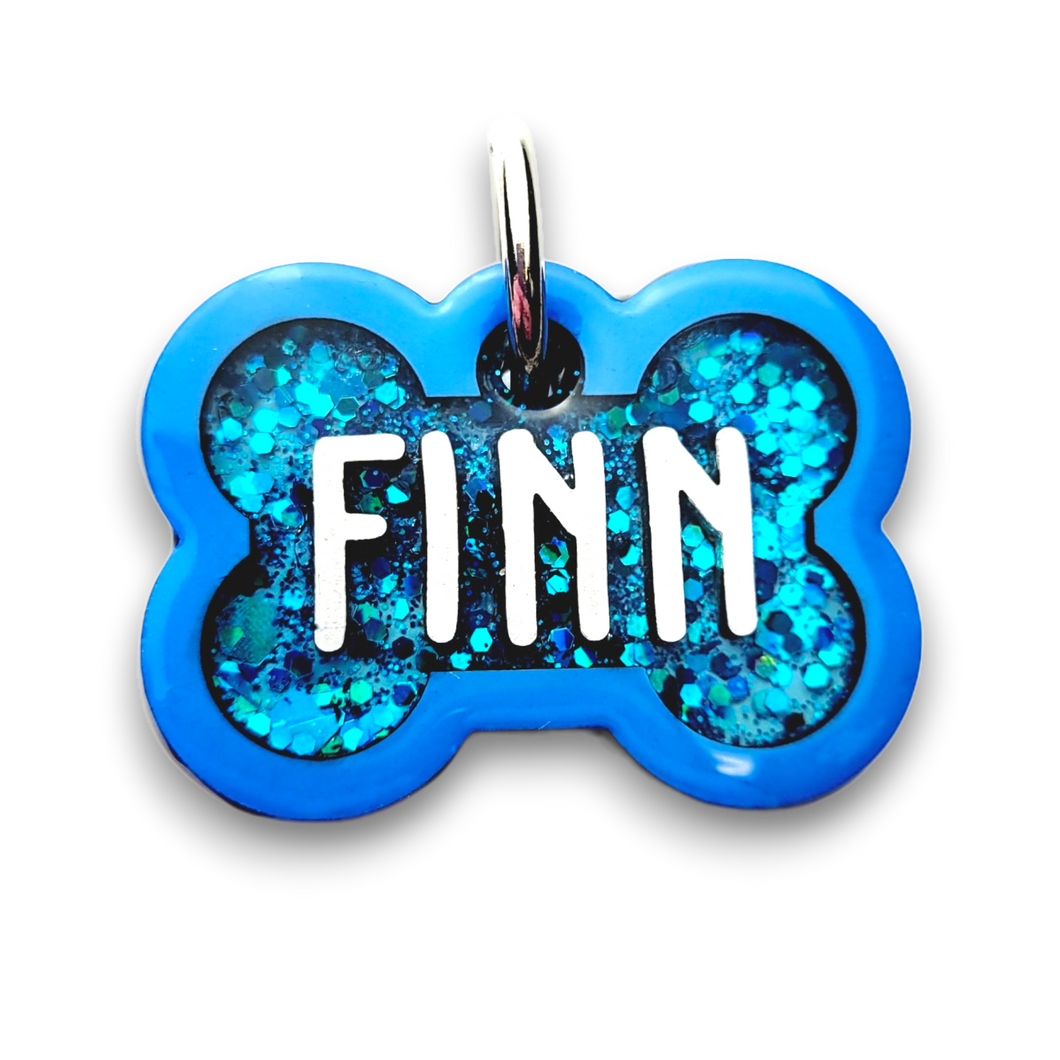Blue Tag with Mermaid Blue Fill