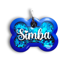 Load image into Gallery viewer, Royal Blue Tag with Mermaid Blue Fill
