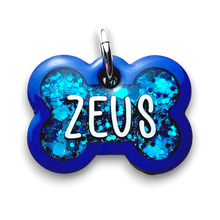 Load image into Gallery viewer, Royal Blue Tag with Mermaid Blue Fill
