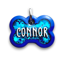 Load image into Gallery viewer, Royal Blue Tag with Mermaid Blue Fill

