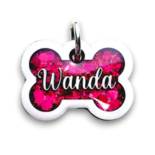 Load image into Gallery viewer, White Tag with Hot Pink Fill
