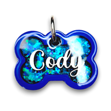 Load image into Gallery viewer, Royal Blue Tag with Mermaid Blue Fill
