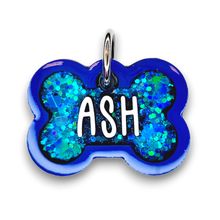 Load image into Gallery viewer, Royal Blue Tag with Mermaid Blue Fill
