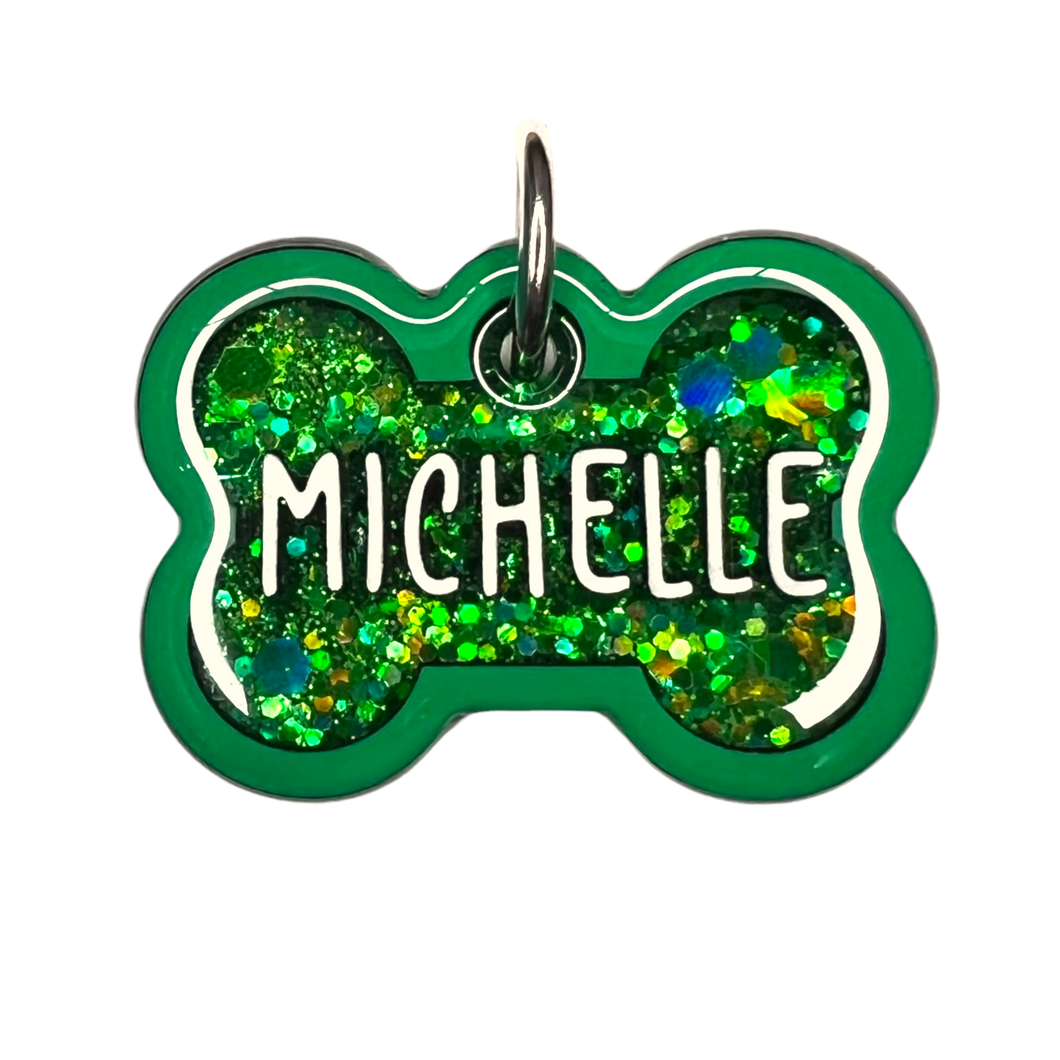Green Tag with Emerald Fill