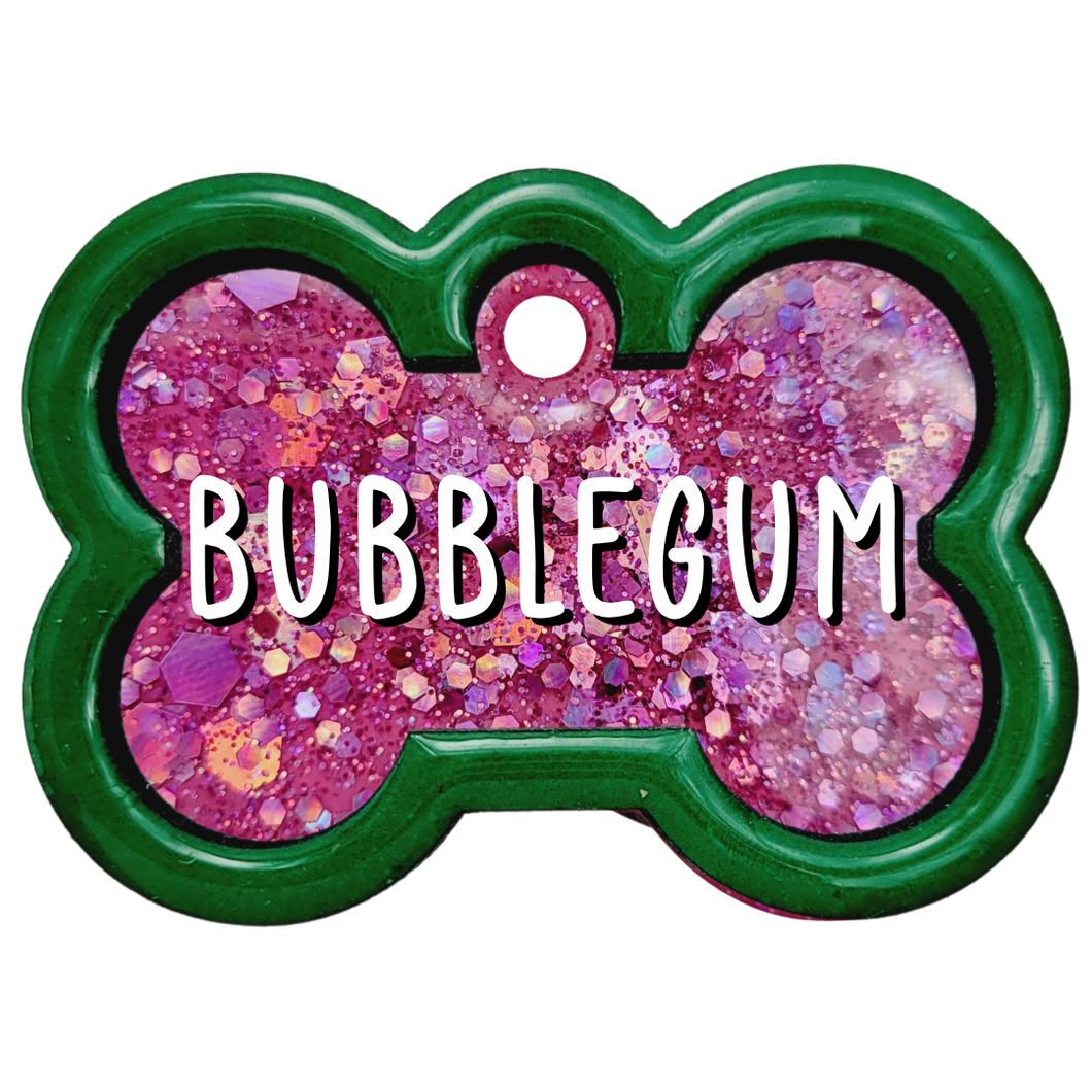 Green Tag with Bubblegum Fill