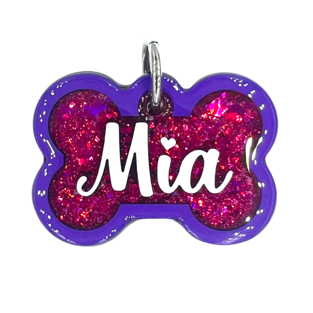 Purple Tag with Hot Pink Fill