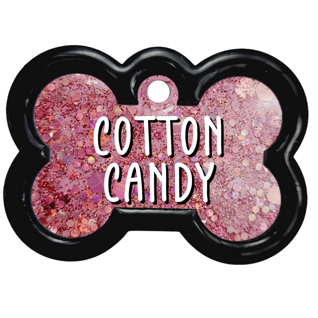 Black Tag with Cotton Candy Fill