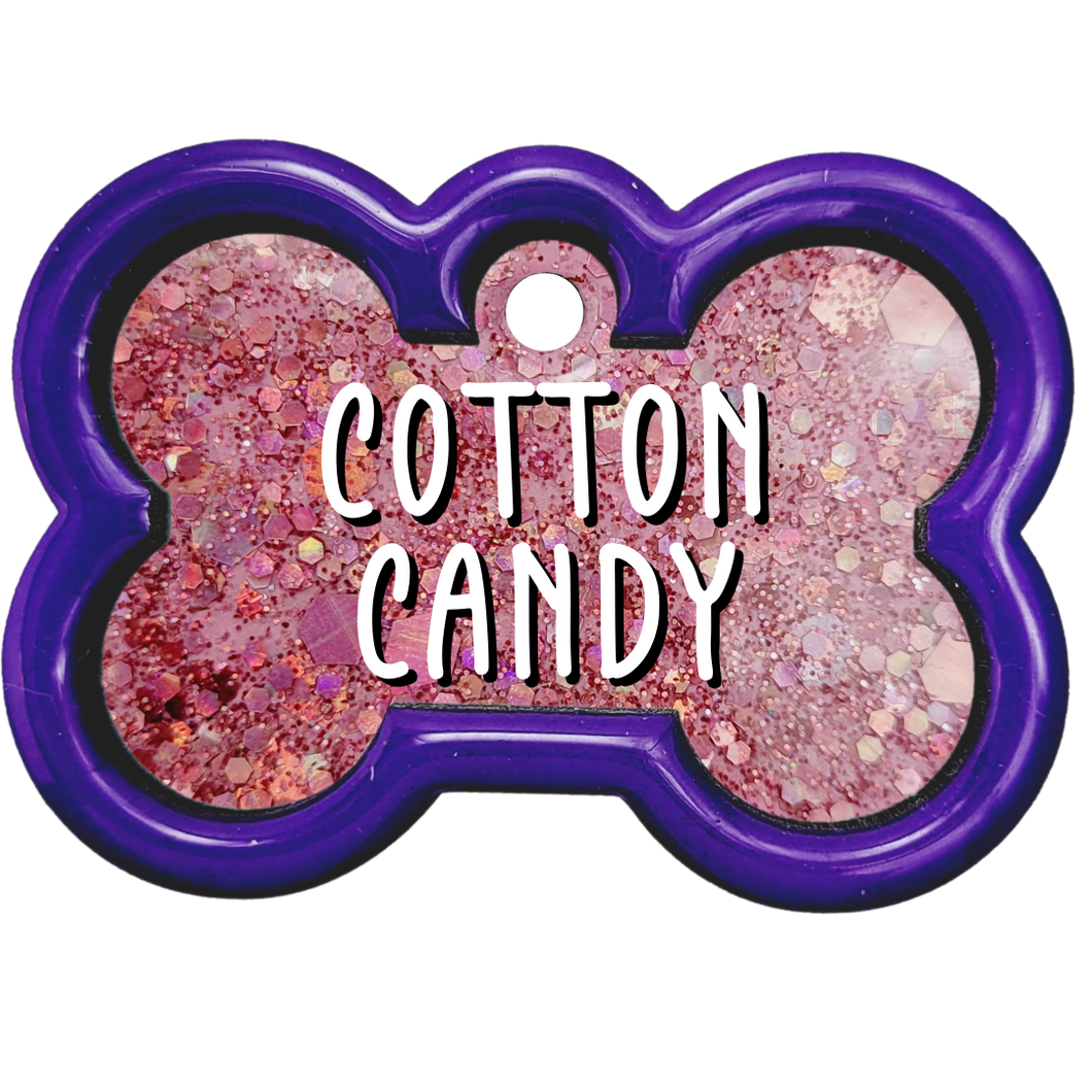 Purple Tag with Cotton Candy Fill