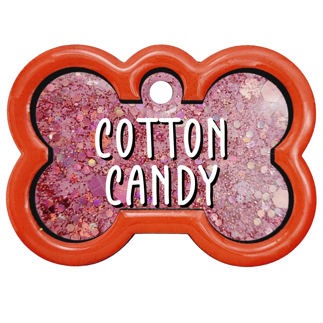 Orange Tag with Cotton Candy Fill