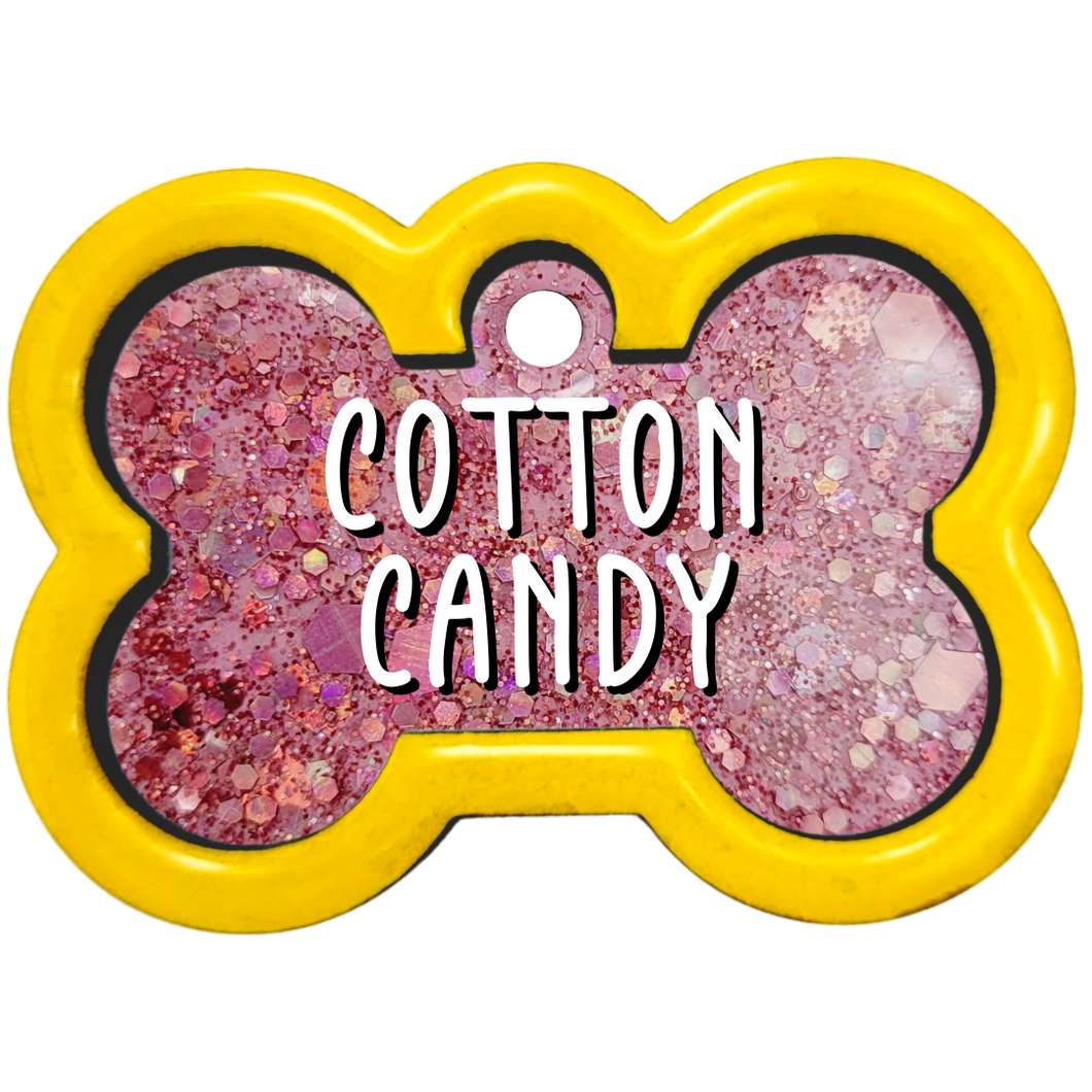 Yellow Tag with Cotton Candy Fill