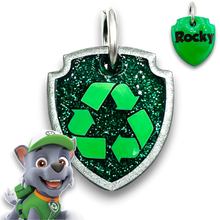 Load image into Gallery viewer, Poppin Premium - Rocky - Paw Patrol Tag (Engraving Included)
