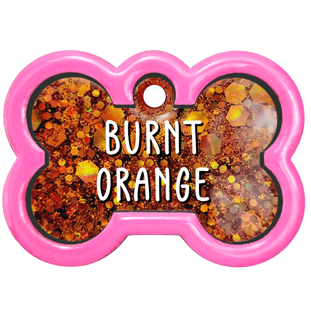 Pink Tag with Burnt Orange Fill