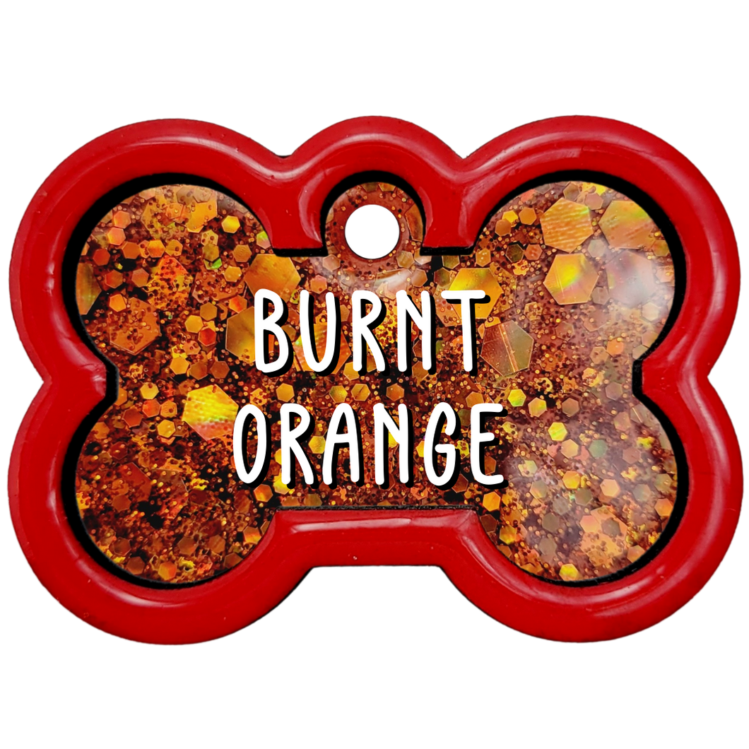 Red Tag with Burnt Orange Fill