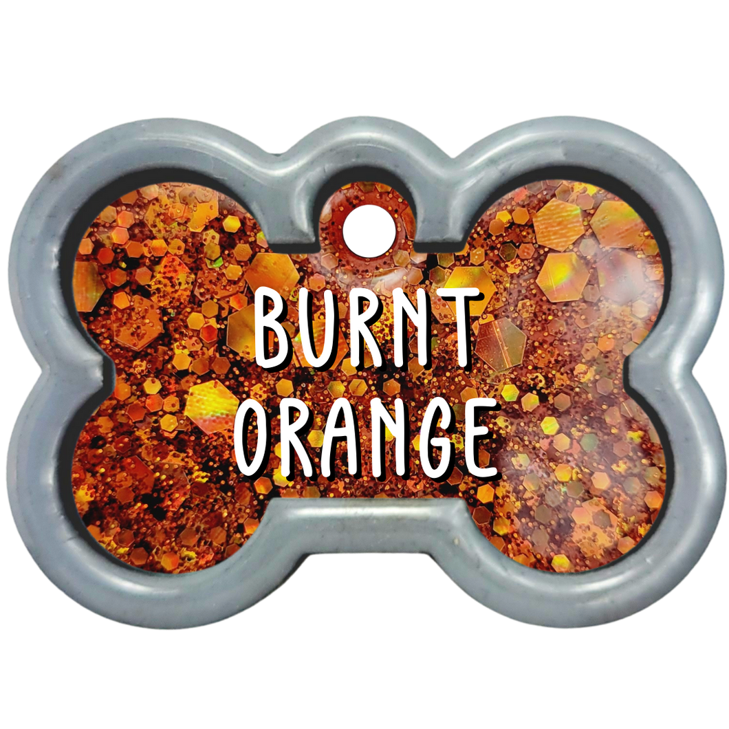 Gray Tag with Burnt Orange Fill