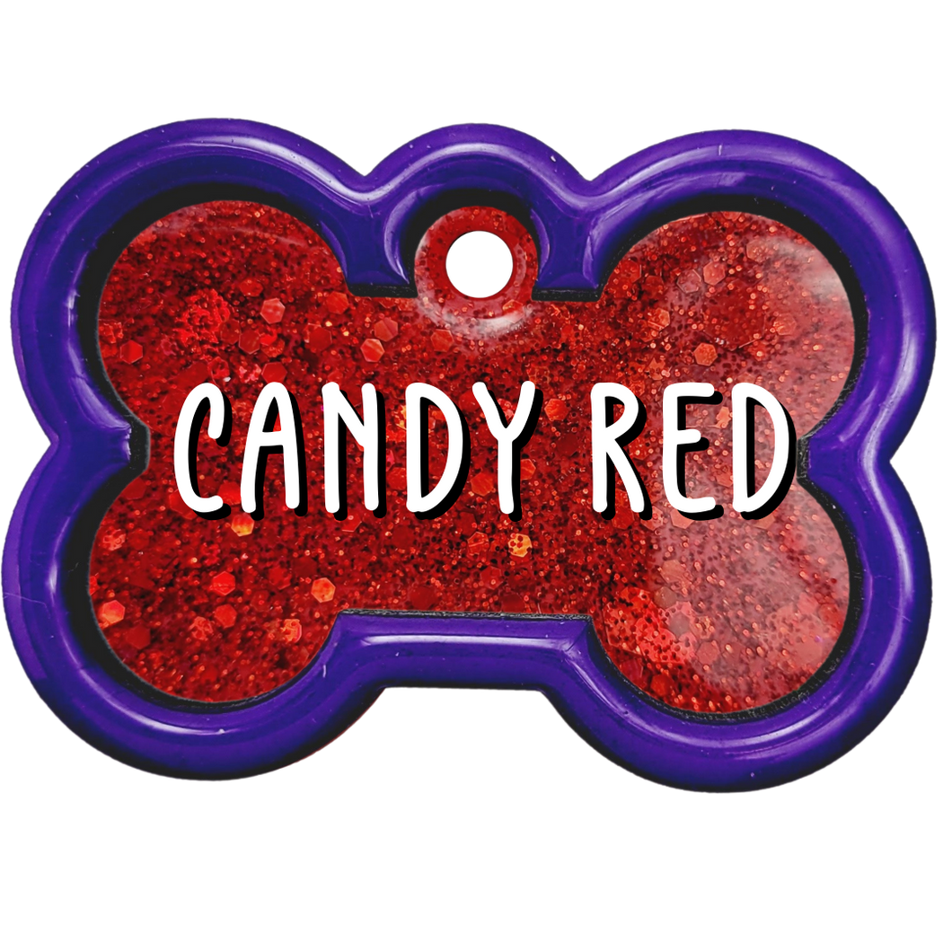 Purple Tag with Candy Red Fill