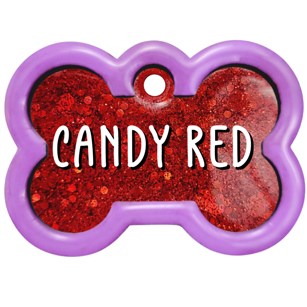 Lavender Tag with Candy Red Fill