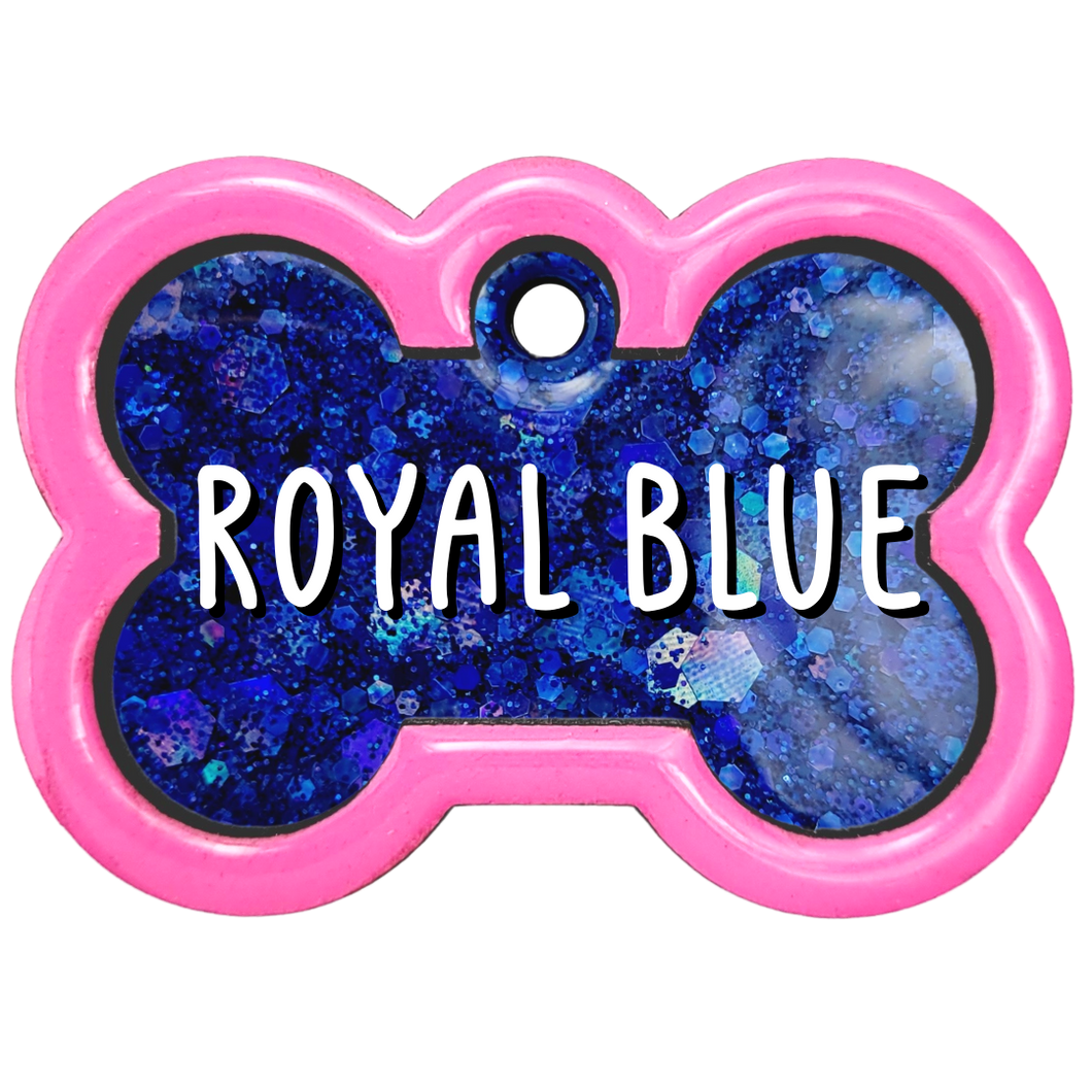 Pink Tag with Royal Blue Fill