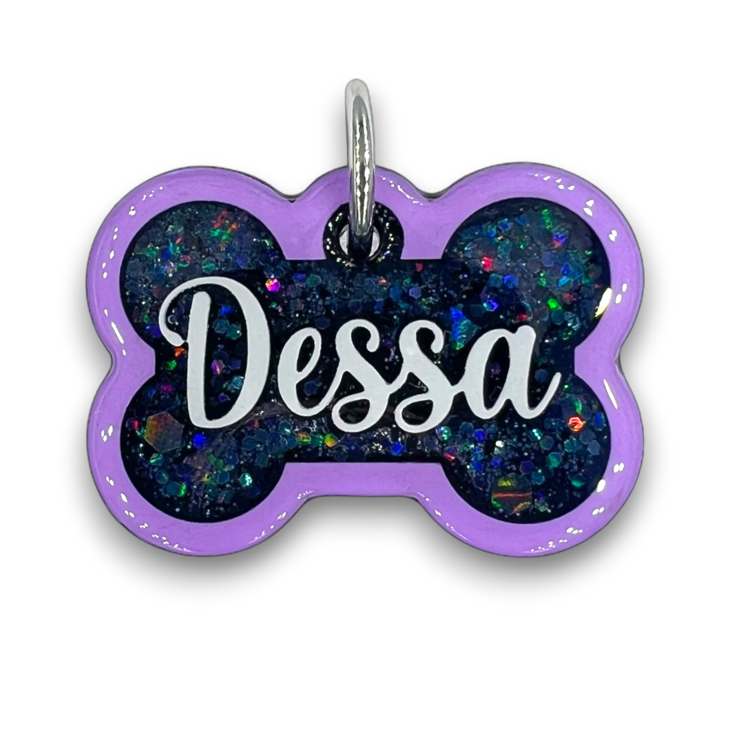 Lavender Tag with Onyx Fill
