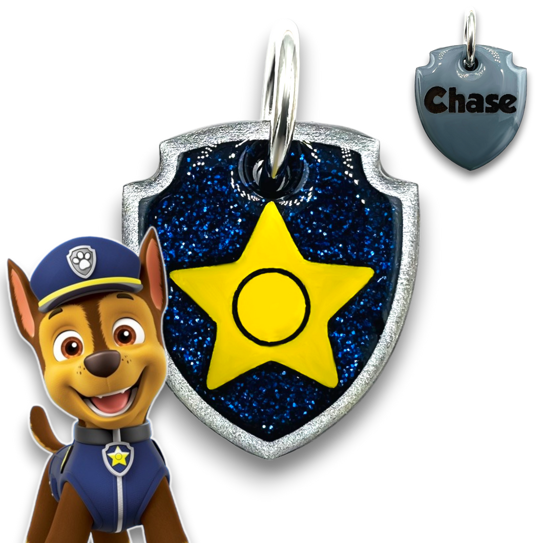Poppin Premium - Chase - Paw Patrol Tag (Engraving Included)