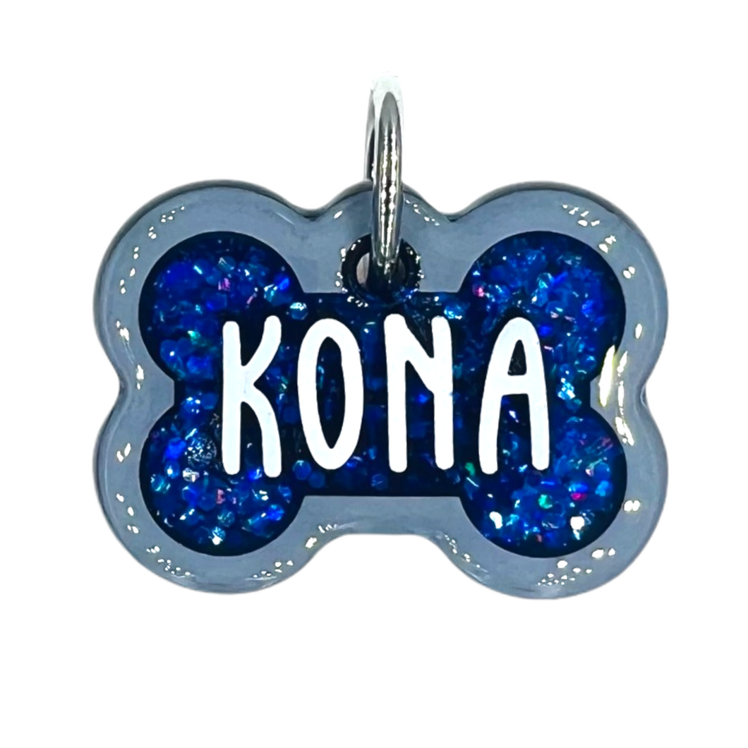 Gray Tag with Royal Blue Fill