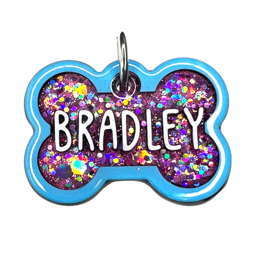 Light Blue Tag with Bubblegum Fill
