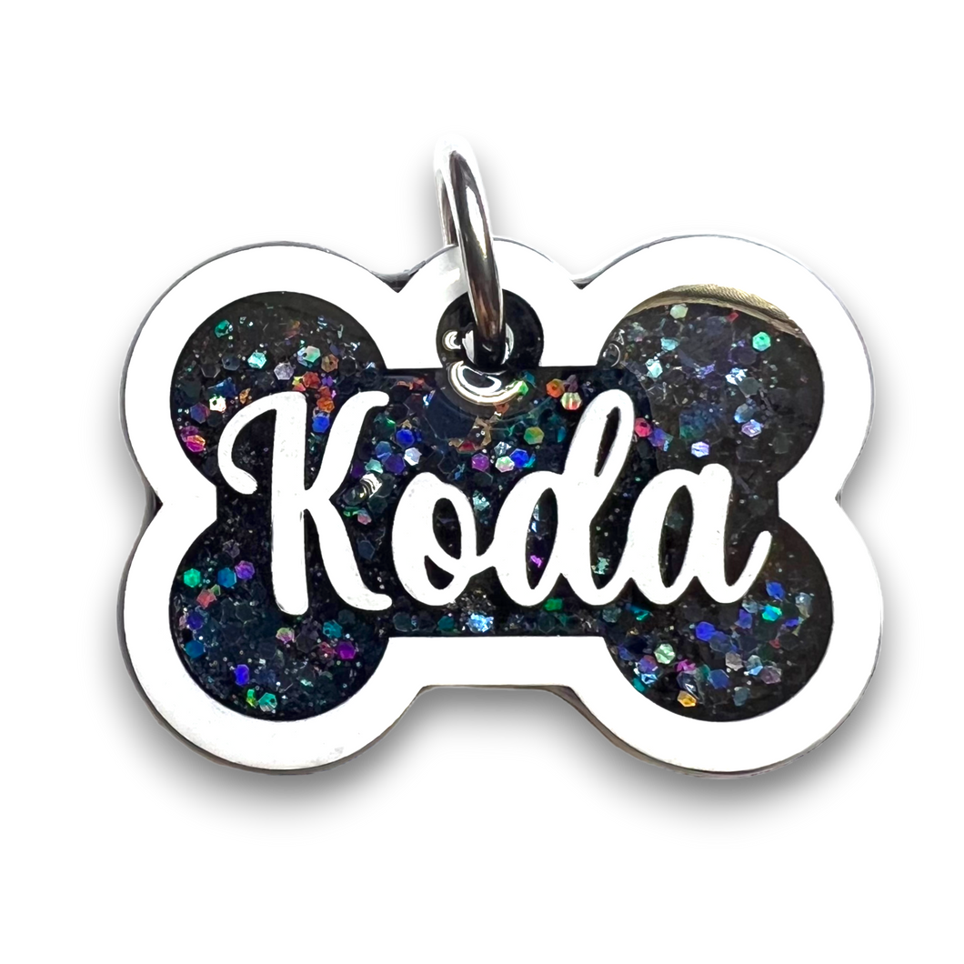 White Tag with Onyx Fill