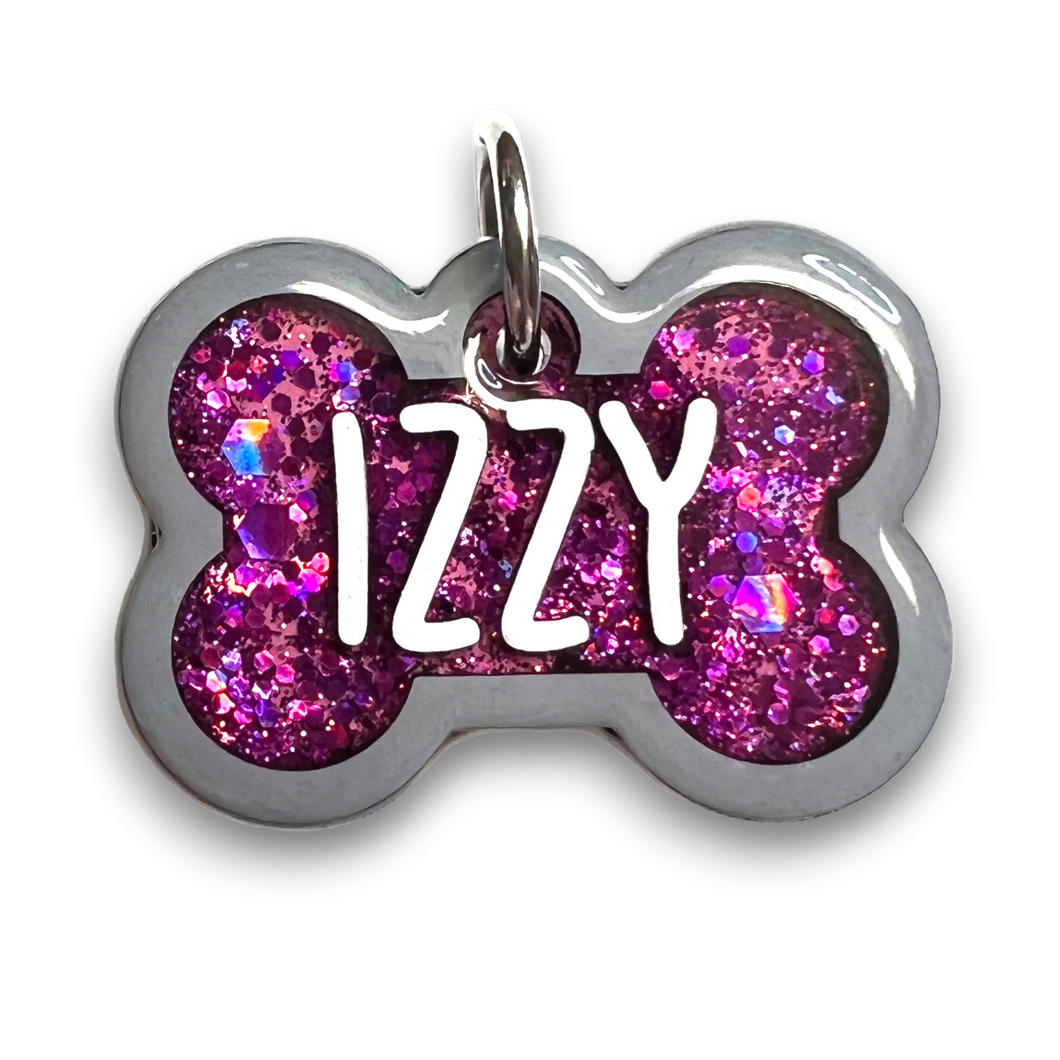 Gray Tag with Candy Magenta Fill