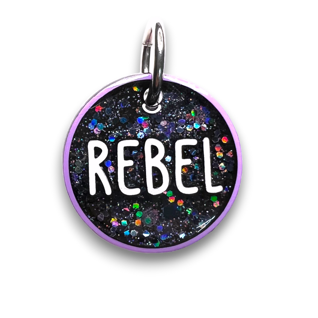 Lavender Tag with Onyx Fill