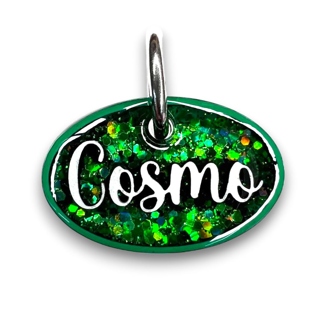 Green Tag with Emerald Fill