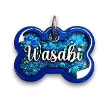 Load image into Gallery viewer, Royal Blue Tag with Mermaid Blue Fill
