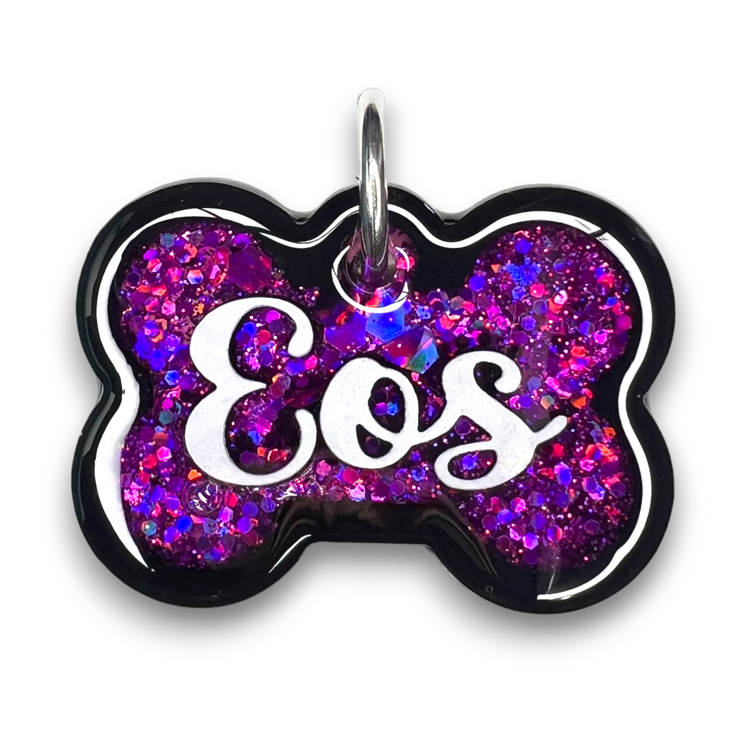 Black Tag with Candy Magenta Fill
