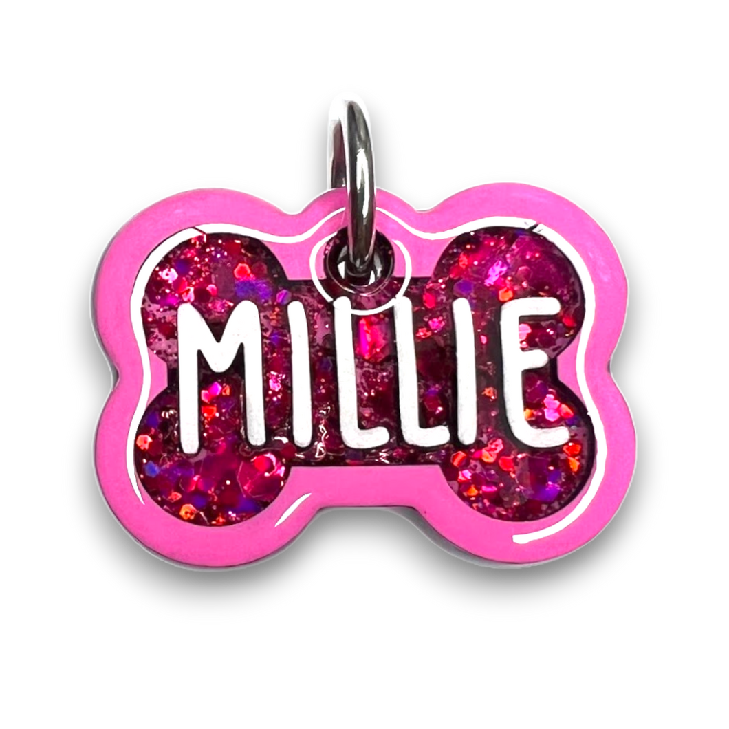 Pink Tag with Hot Pink Fill