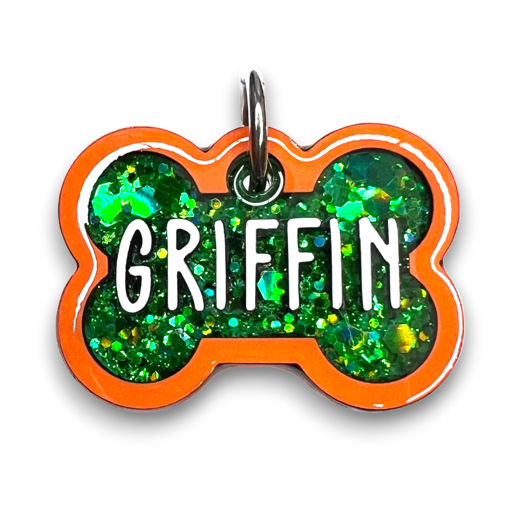 Orange Tag with Emerald Fill