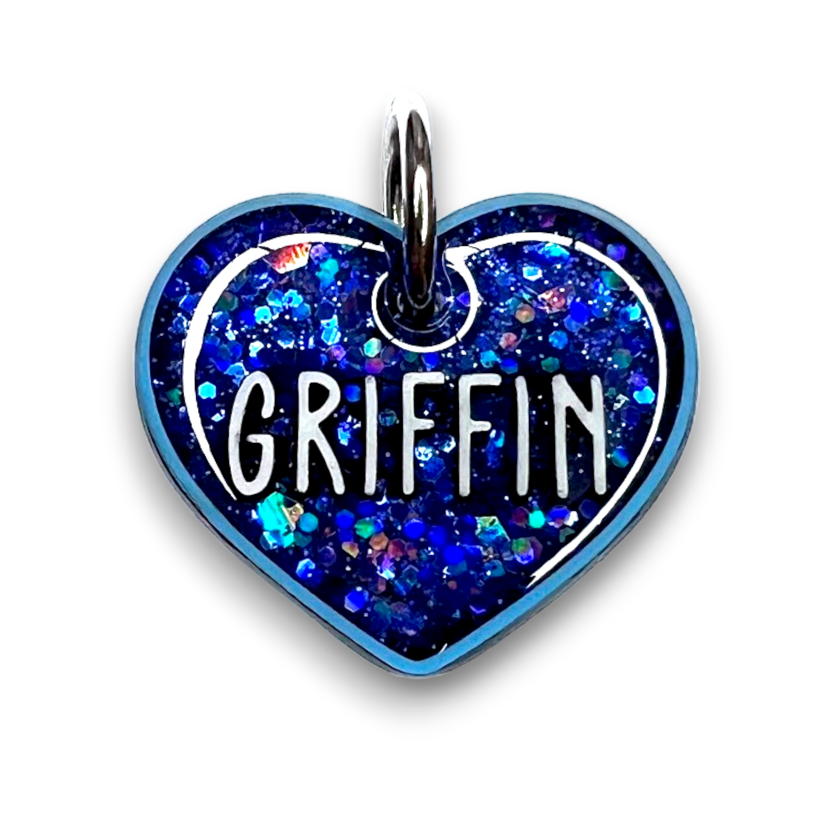 Blue Tag with Royal Blue Fill – Poppin Pet Tags