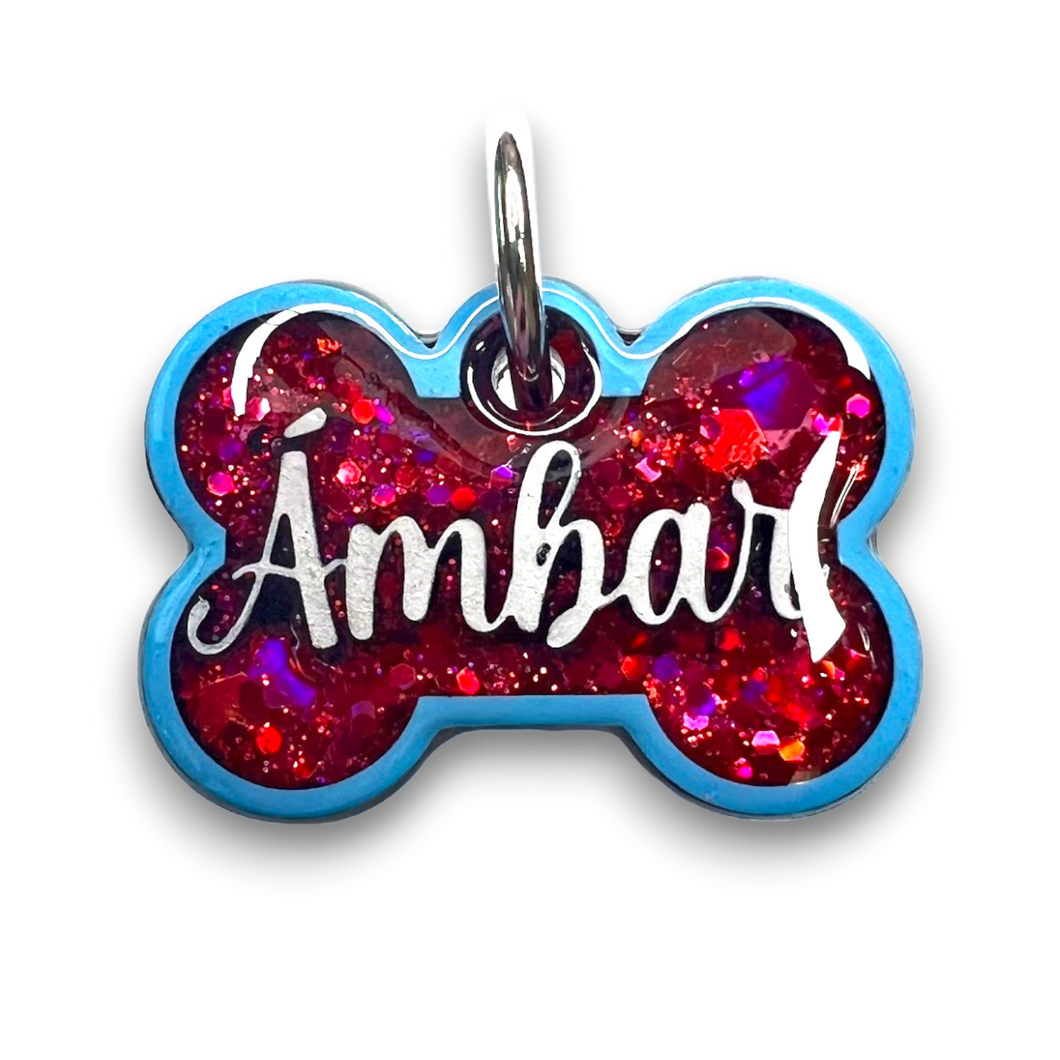 Light Blue Tag with Hot Pink Fill