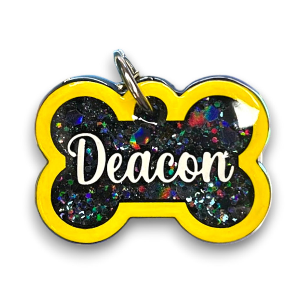 Yellow Tag with Onyx Fill