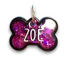 Load image into Gallery viewer, Black Tag with Candy Magenta Fill
