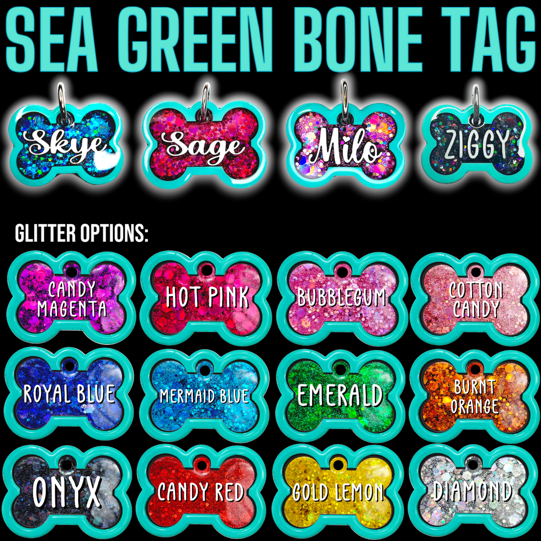 Sea Green Bone Tag