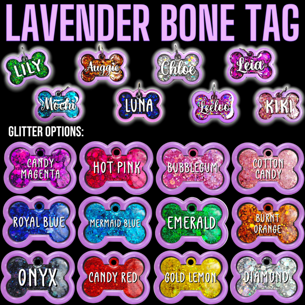 Lavender Bone Tag