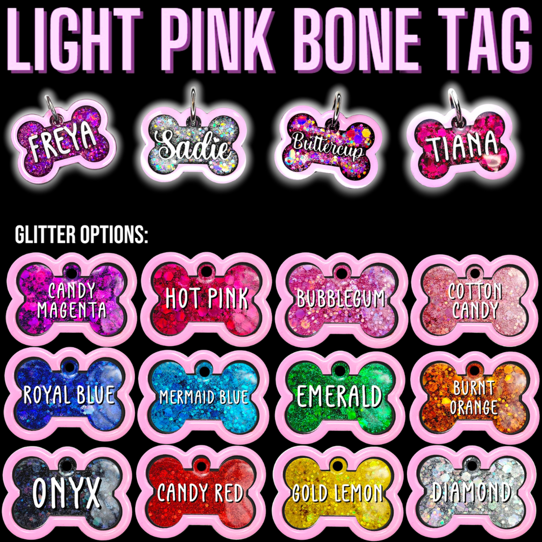 Light Pink Bone Tag