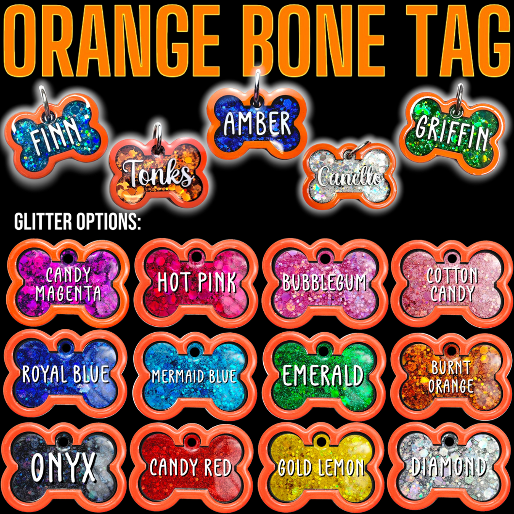 Orange Bone Tag